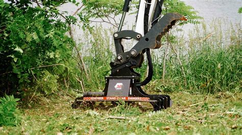 string trimmer for mini excavator|bobcat mini excavator brush cutter.